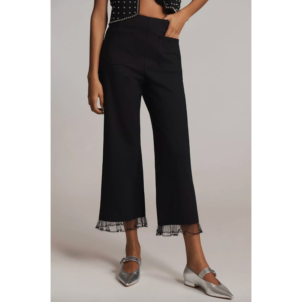 MAEVE x ANTHROPOLOGIE Colette Ruffle Hem Pants